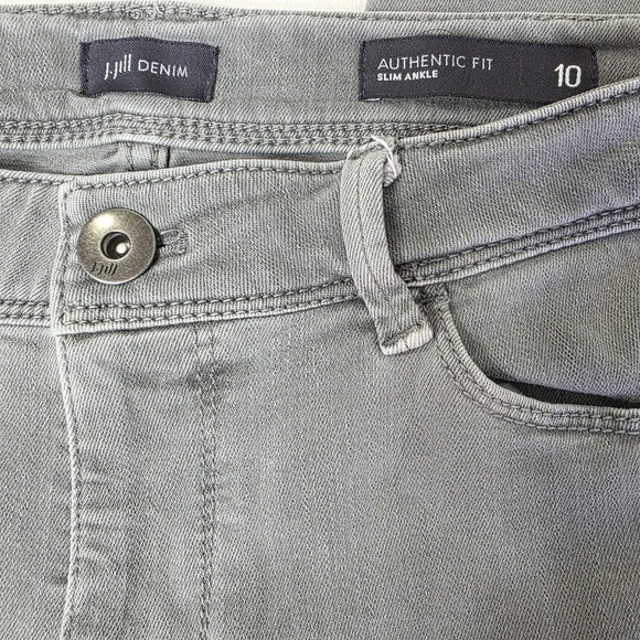 J. Jill Denim Authentic‎ Fit Slim Ankle Jeans Gray 10 - Picture 6 of 11